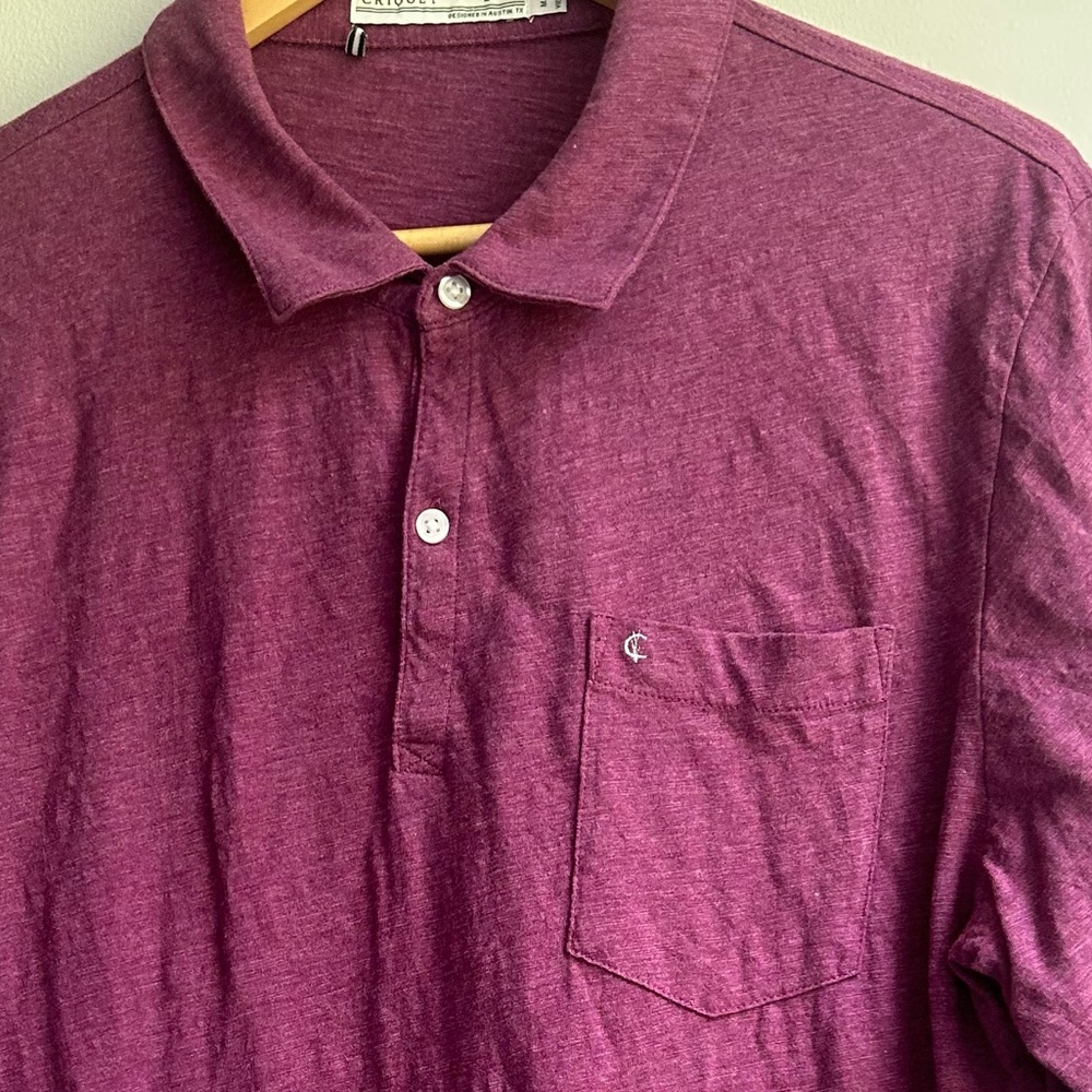 CRIQUET mens size large high end soft cotton golf polo
